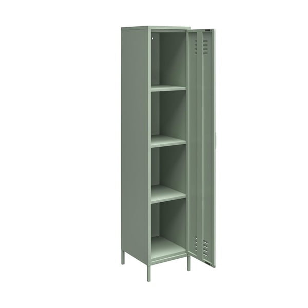 Žalios spalvos iš metalo spintelė 38x185x40 cm Mission District – Støraa-image-4