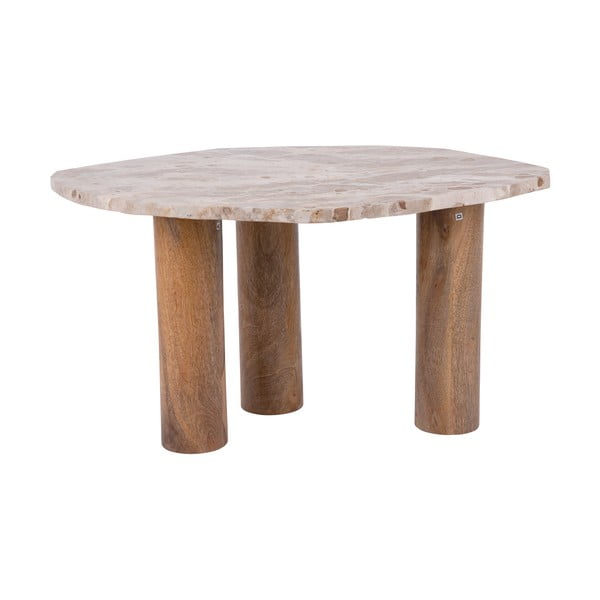 Šoninis stalas su marmuro dekoro stalviršiu 50x75 cm Organic   – Leitmotiv