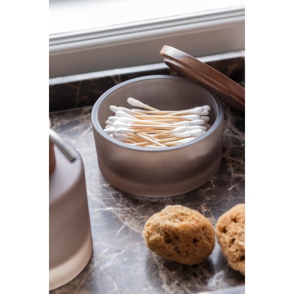 Iš stiklo vonios organizatorius rudos spalvos vatos diskeliams Modest – Mette Ditmer Denmark-image-1