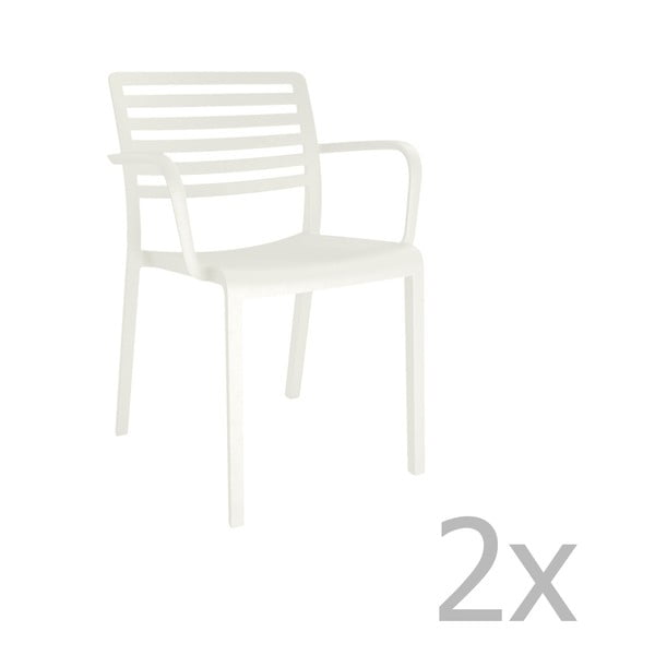 2 baltų sodo kėdžių rinkinys "Resol Lama