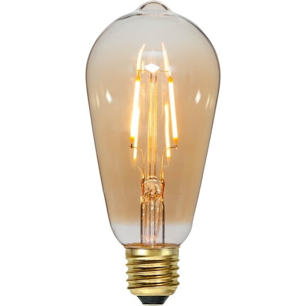 Šilta LED/su kaitinimo siūleliu lemputė 1 W E27, Plain Amber – Star Trading