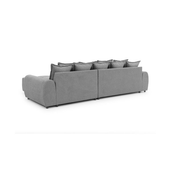 Pilkos spalvos kampinė sofa (su dešiniuoju kampu/su gultu) Albane  – Ropez-image-4
