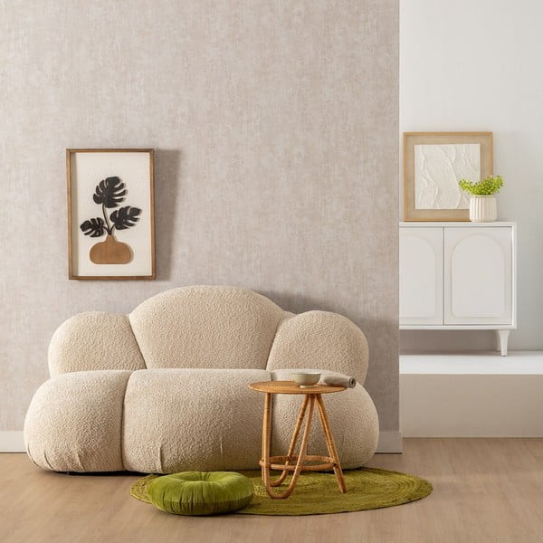 Sofa kreminės spalvos 149 cm – Ixia-image-1