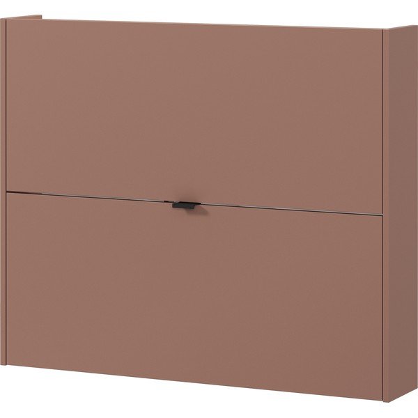 Rudos spalvos atlenkiama/pakabinama spintelė batams iš ąžuolo 100x83x18 cm Ameca – Germania