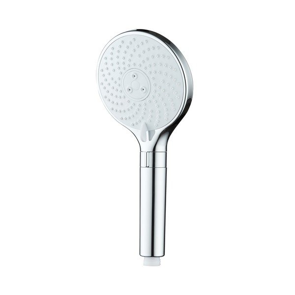 Blizgios sidabrinės spalvos iš plastiko dušo galvutė ø 12 cm Water Saving – Wenko-image-3