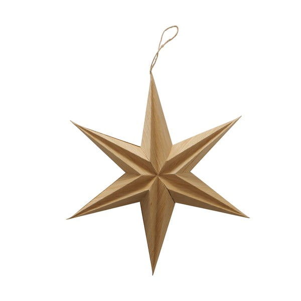 Žvaigždės formos, aukso spalvos pakabinama kalėdinė dekoracija Boltze Kassia, ø 30 cm