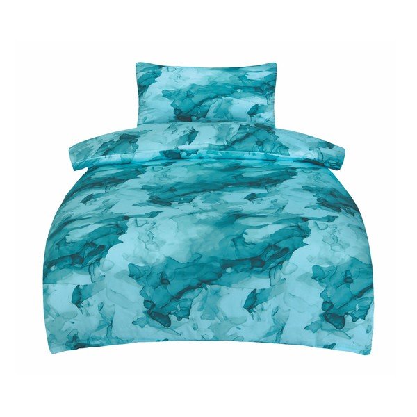 Turkio spalvos iš satino medvilnės viengulė patalynė 140x200 cm Deluxe Minerals – My House