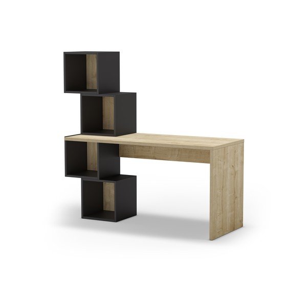 Rašomasis stalas iš ąžuolo 60x154 cm Cubik – Marckeric-image-3