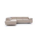 Smėlio spalvos sulankstoma/su sandėliavimo vieta kampinė sofa (su kairiuoju kampu/„L“ formos) Anton – ELTAP