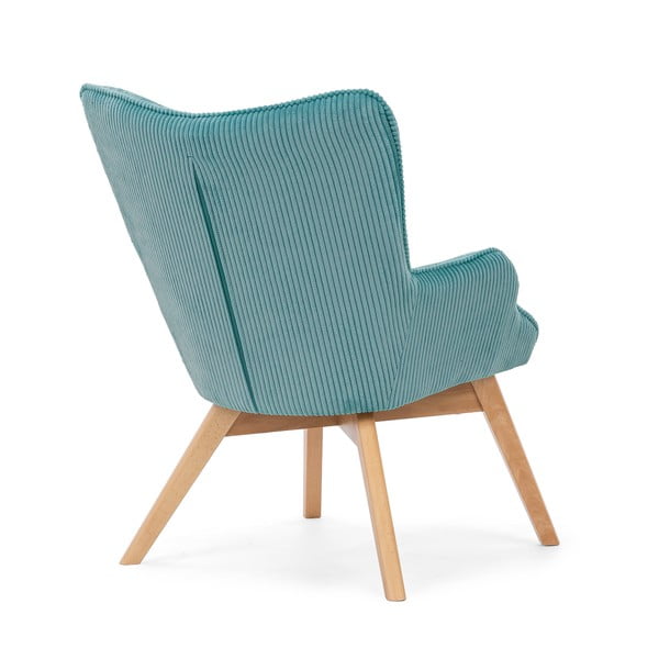 Turkio spalvos iš kordinio velveto krėslas Niko – Ropez-image-3