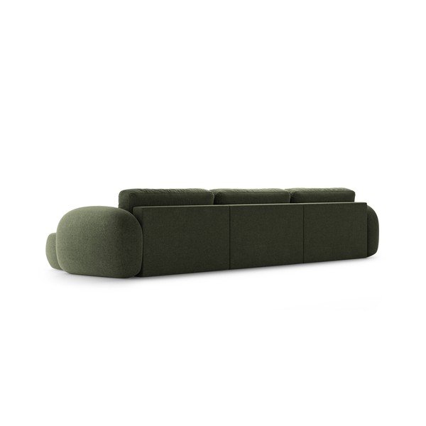 Žalios spalvos iš šenilinio audinio sulankstoma/su sandėliavimo vieta kampinė sofa („U“ formos) Tonale – Cosmopolitan Design-image-4