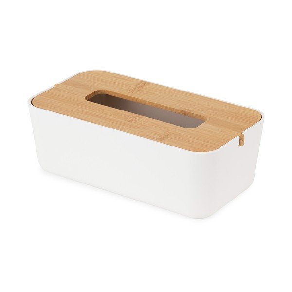 Balta nosinaičių dėžutė su bambukiniu dangteliu Compactor Basic-image-2