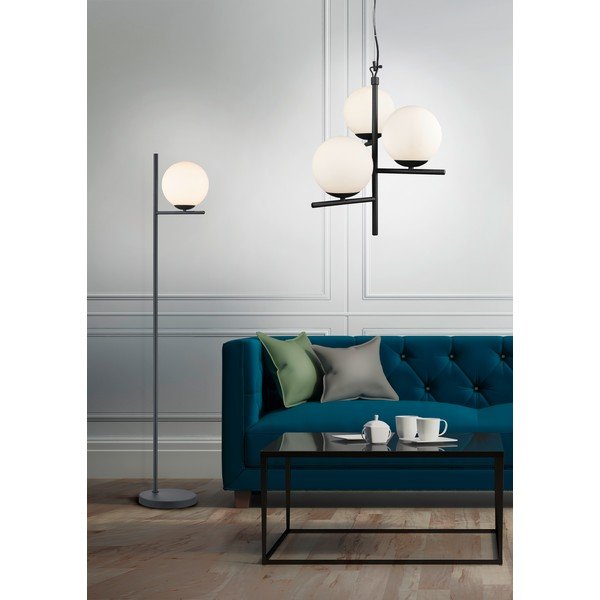 Matinės juodos spalvos kabantis šviestuvas ø 40 cm su stiklo gaubtu Pure – Trio-image-4