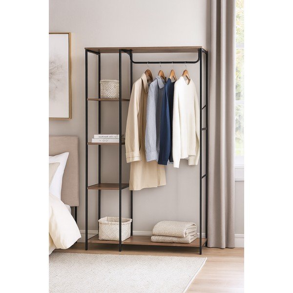 Juodos spalvos iš plieno koridoriaus baldas 90x170x40 cm Aris – Bonami Essentials-image-1