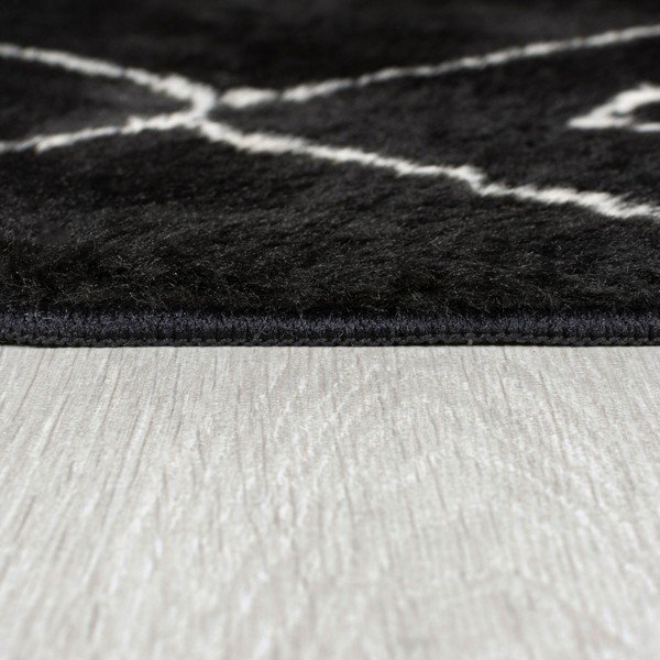 Skalbiamas kilimas juodos spalvos 160x230 cm Imran – Flair Rugs-image-4