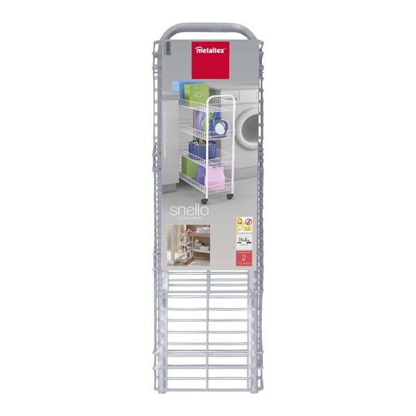 Keturių pakopų mobilus vonios kambario stovas Metaltex Laundry, 23 x 84 cm-image-2