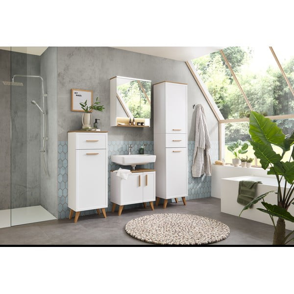 Baltos spalvos vonios daiktadėžė 72x60 cm Quickset 383 – Pelipal-image-3