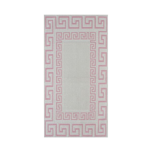 Pudrinės rožinės spalvos patvarus kilimas Vitaus Versace Pudra, 80 x 300 cm-image-2
