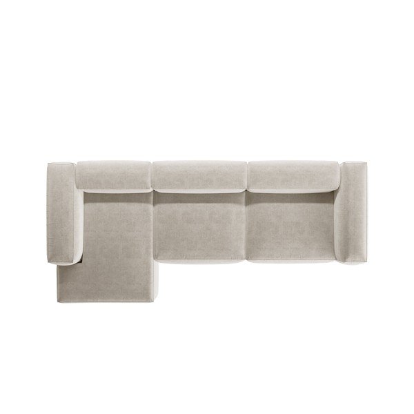 Smėlio spalvos kampinė sofa (su kairiuoju kampu/su gultu) Bergamo – Cosmopolitan Design-image-3