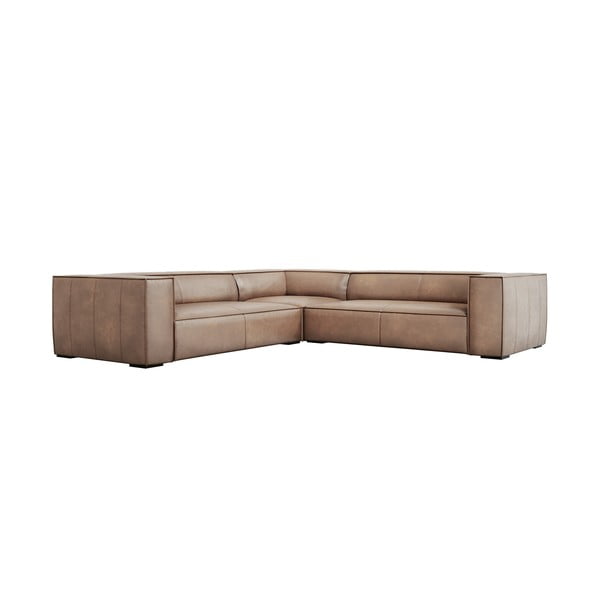 Šviesiai ruda odinė kampinė sofa (kintama) Madame - Windsor & Co Sofas