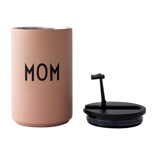 Termo puodelis rožinės spalvos/smėlio spalvos 350 ml Mom – Design Letters-image-2