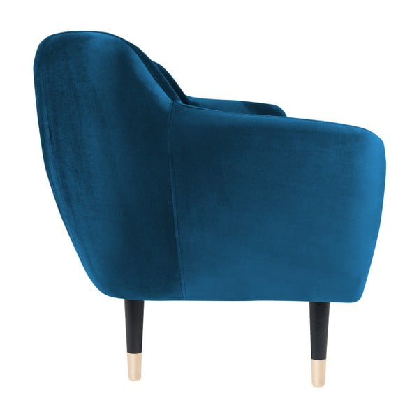 Mėlyna sofa su juodomis kojomis Mazzini Sofas Benito, 158 cm-image-3