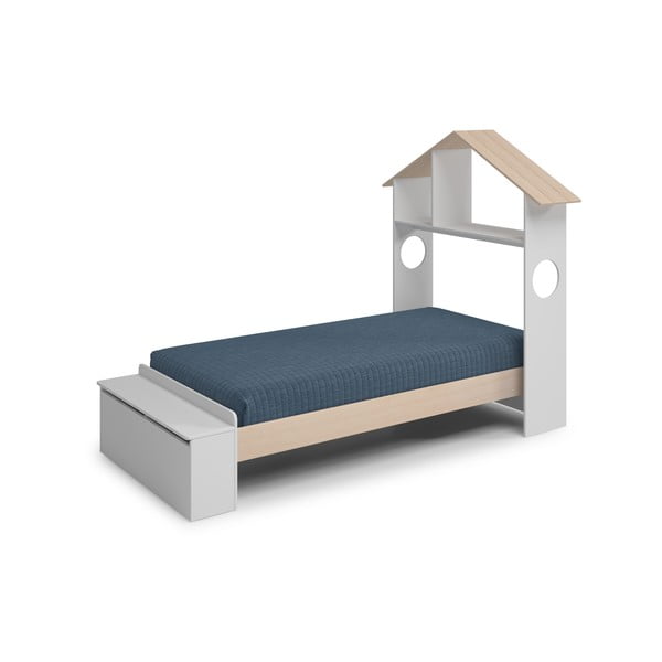 Baltos/natūralios pušies spalvos vaikiška lova su daiktadėže 90x190 cm Odessa - Marckeric-image-2