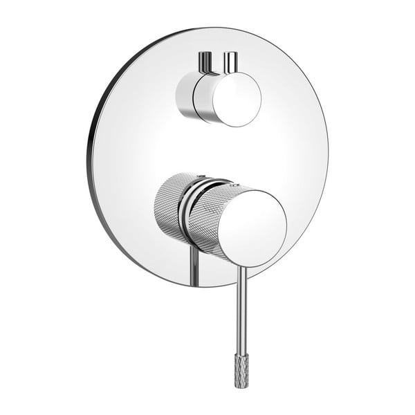 Dušo kambariui čiaupas blizgios sidabrinės spalvos po priedanga (su 2 lizdais) Solaris – Sapho