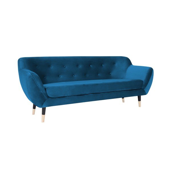 Mėlyna sofa su juodomis kojomis Mazzini Sofas Amelie, 188 cm-image-2
