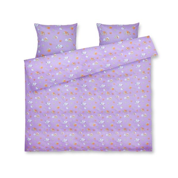 Dvigulė/itin ilga patalynė levandų spalvos iš satino medvilnės 200x220 cm Grand Pleasantly – JUNA