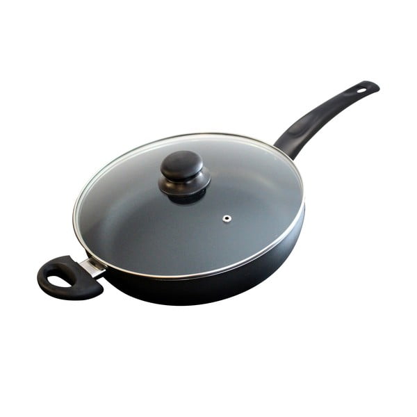 Aliuminio keptuvė su stikliniu dangčiu ELO, ø 28 cm-image-2