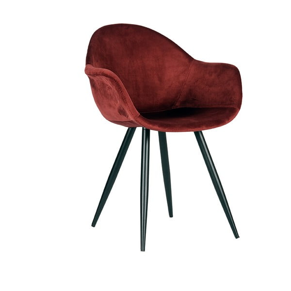 Valgomojo kėdės iš aksomo raudonos spalvos 2 vnt. Forli – LABEL51