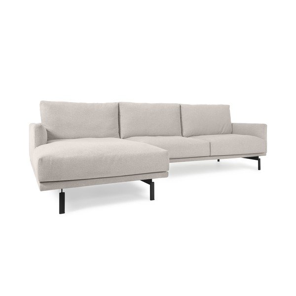 Smėlio spalvos kampinė sofa Kave Home Galene, kairysis kampas, 254 cm-image-2