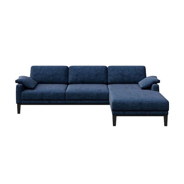 Mėlyna kampinė sofa MESONICA Musso, dešinysis kampas
