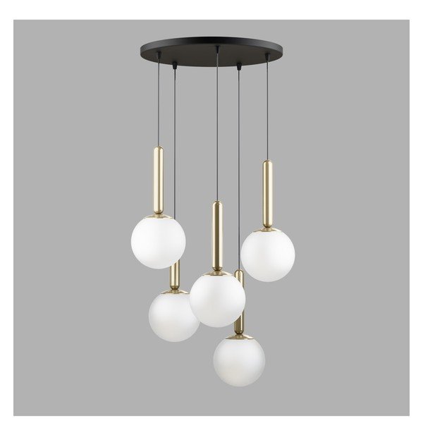 Kabantis šviestuvas auksinės spalvos ø 34 cm su stiklo gaubtu One – Squid Lighting-image-2