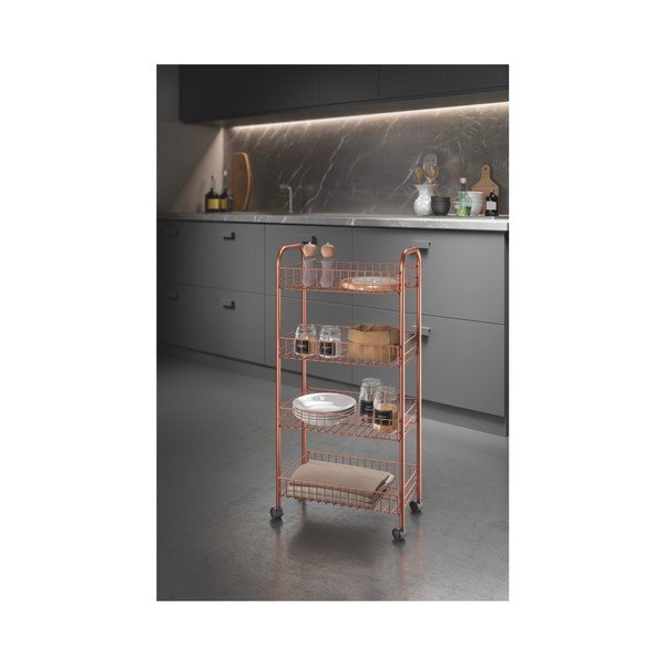 Vario spalvos mobilus stovas su 4 lentynomis Metaltex-image-2