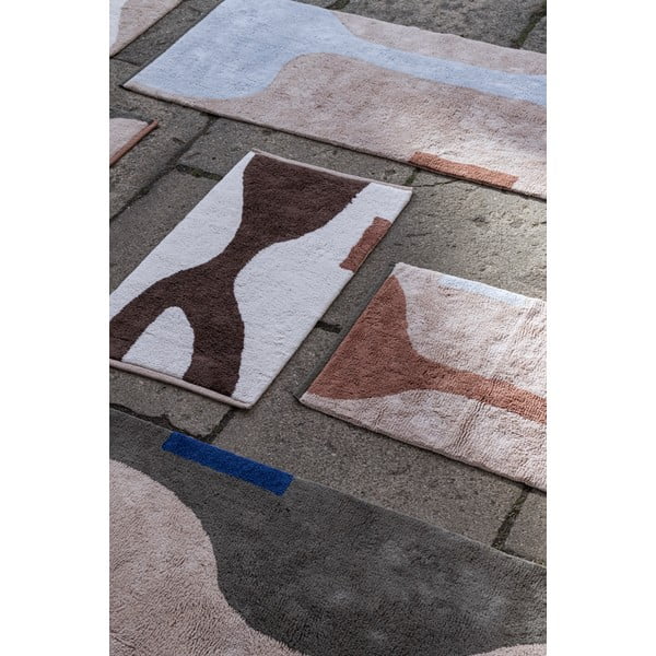 Skalbiamas iš medvilnės kilimas baltos spalvos/smėlio spalvos 50x80 cm Figura – Mette Ditmer Denmark-image-3