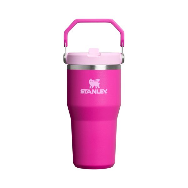 Rožinės spalvos iš nerūdijančio plieno termosas 600 ml IceFlow™ Flip Straw 2.0 Tumbler Violet Blossom – Stanley