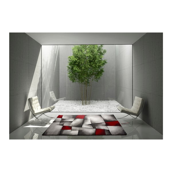 Raudonas ir pilkas kilimas Universal Malmo, 140 x 200 cm-image-1