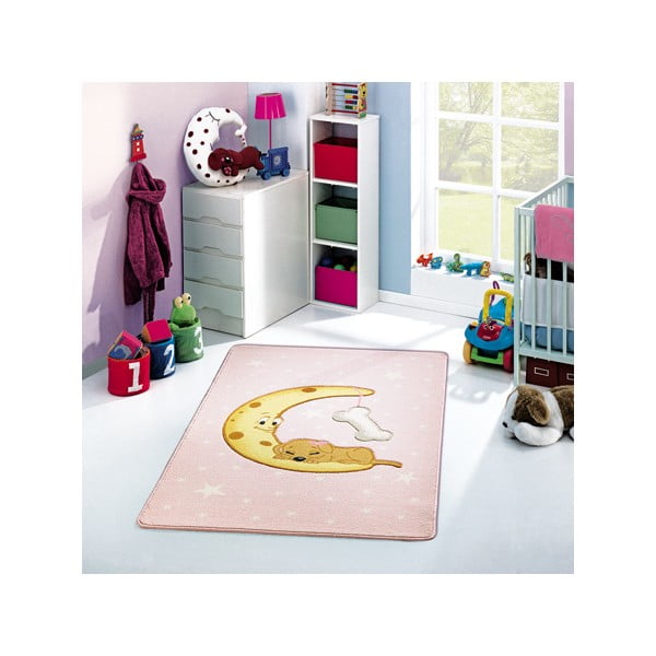 Vaikiškas kilimas Moon Pink, 133x190 cm