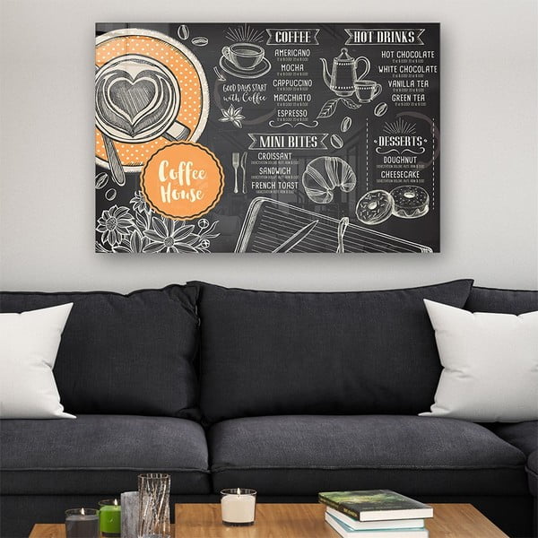 Paveikslas ant stiklo 100x70 cm Coffee House - Wallity-image-1