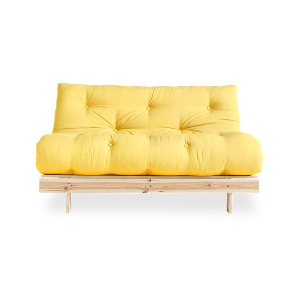 Geltona sulankstoma sofa Karup Design Roots Raw/Yellow-image-3