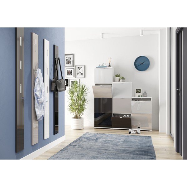 Kreminės spalvos blizgus sieninė lentyna 15 cm – Germania-image-1