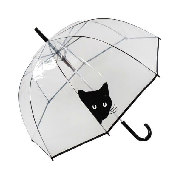 Skaidrus vėjo nepraleidžiantis skėtis Ambiance Birdcage Peeking Cat, ⌀ 84 cm