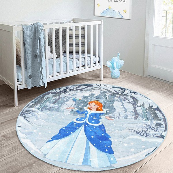 Vaikiškas kilimas mėlynos spalvos ø 100 cm Comfort – Mila Home-image-2