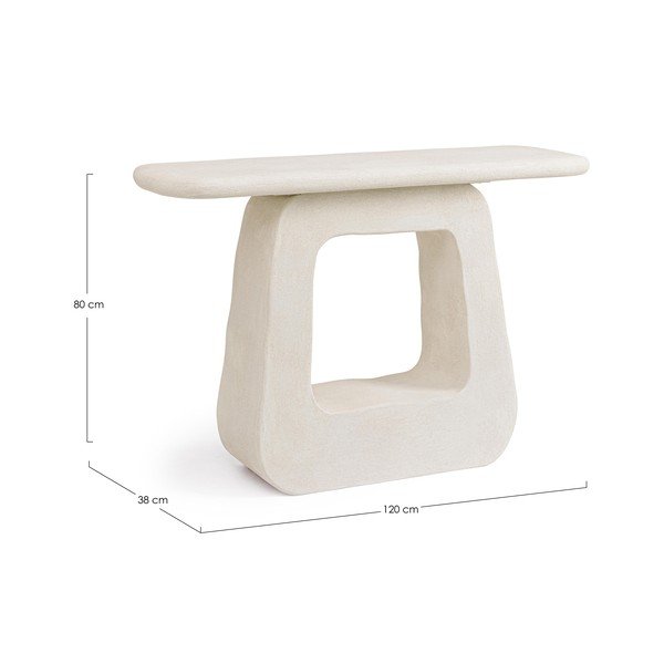 Kreminės spalvos konsolinis staliukas 38x120 cm Albin – Bizzotto-image-3
