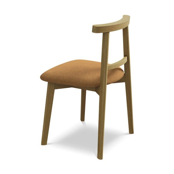 Terakotos spalvos iš medienos masyvo valgomojo kėdė Ohelo – Makamii-image-3