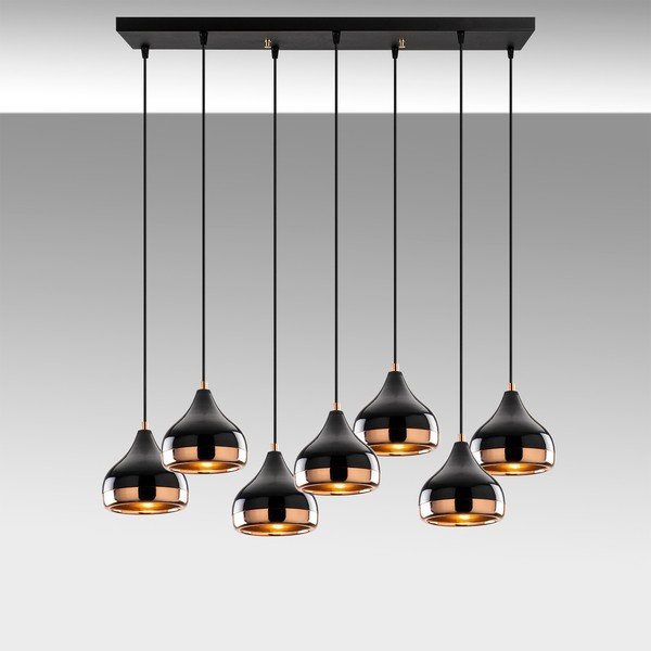 Juodos spalvos/vario spalvos kabantis šviestuvas su metaliniu gaubtu Yildo – Opviq lights-image-3