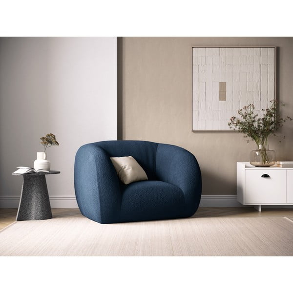 Krėslas iš boucle mėlynos spalvos Essen – Cosmopolitan Design-image-1