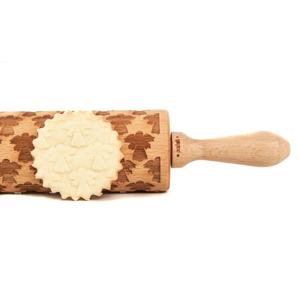 Medinis kalėdinis reljefinis kočėlas Valek Angel-image-3